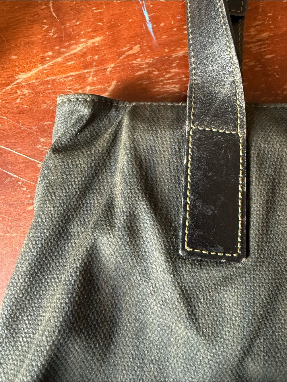 Fendi Pequin Canvas Shoulder Tote - Picture 12 of 13